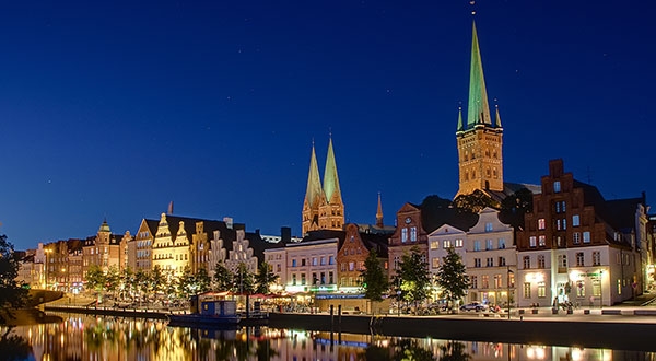 Stadtansicht von Lübeck